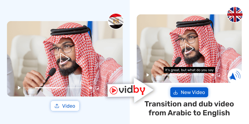 Translation of your video from Arabic into English in the Vidby service