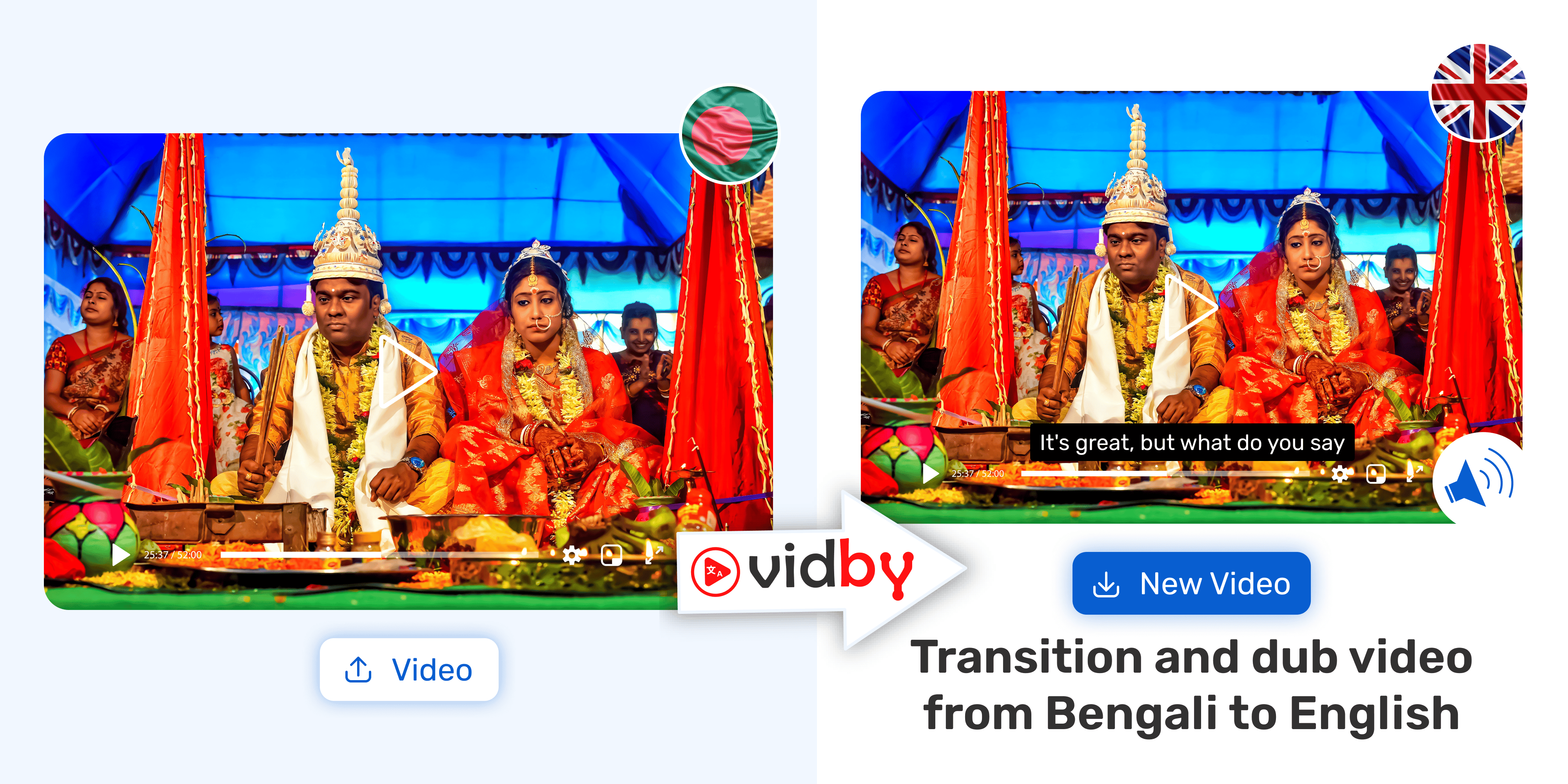Translate Bengali Video to English